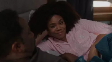 Lauren Ralph Lauren Capri Stripe Pyjama Set worn by Candace Murchison (Regina Hall) as seen in The Best Man: The Final Chapters (S01E06)
