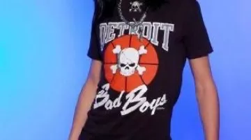 The Detroit Bad Boys t-shirt worn by Bill Kaulitz on a Tokio Hotel photoshoot