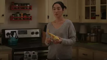 Maje Madina Grey Sweater worn by Laurel (Jackie Chung) as seen in The Summer I Turned Pretty (S02E03)