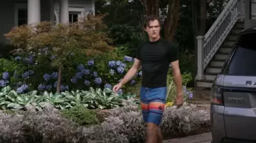 Vissla Mens Gray Regular Fit Stretch Drawstring Flat Front Board Shorts worn by Conrad (Christopher Briney) as seen in The Summer I Turned Pretty (S02E03)