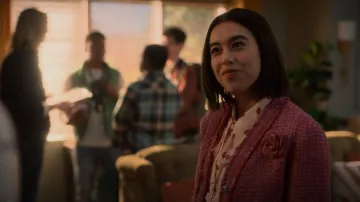 Maje Volia Tweed Cropped Jacket worn by Sofia (Jade Bender) as seen in grown-ish (S06E03)