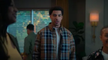 Purple Brand P323 Down Shirt worn by Andre Johnson, Jr. (Marcus Scribner) as seen in grown-ish (S06E03)