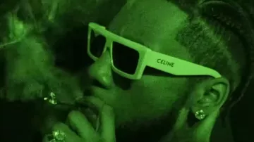 Celine White Monochroms 02 Sunglasses worn by Key Glock in his No Hook (Official Music Video)