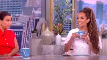 Staud Finley Stretch Cotton Dress worn by Sunny Hostin as seen in The View on  July 17, 2023