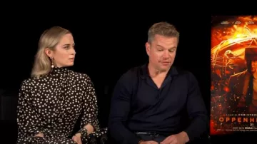 Petar Petrov Silk Polka Dot Print Dress in Black worn by Emily Blunt as seen in Today on July 18, 2023