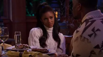 Line & Dot Daria Fringe Sweater Dress worn by Charity Lawson as seen in The Bachelorette (S20E04)