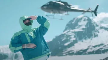 Supreme x Umbro Blue & Green Anorak Jacket porté par Ohgeesy dans son Not A Sound [Vidéo officielle]