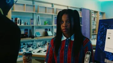 Gucci Horsebit Chain-Print­ed Over­sized Polo worn by Dre (Dominique Fishback) as seen in Swarm (S01E05)