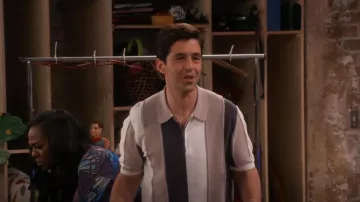 Reiss Airforce Herald Half Zip Textured Stripe Polo T-Shirt worn by Wes (Josh Plasse) as seen in iCarly (S03E09)