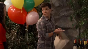 Vince Double Face Cambria Plaid Shirt worn by Freddie Benson (Nathan Kress) as seen in iCarly (S03E09)