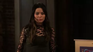 Mugler Flocked Star Mesh Top worn by Carly Shay (Miranda Cosgrove) as seen in iCarly (S03E09)