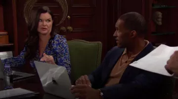 Diane von Furstenberg Evania Dress worn by Katie Logan(Heather Tom) as seen in The Bold and the Beautiful on July 12, 2023