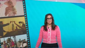 Claudie Pierlot Cotton-Rich Cropped Cardigan worn by Savannah Sellers as seen in Today on July 19, 2023