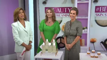 Cinq a Sept Kris Ruched Sleeve Double Breasted Blazer worn by Hoda Kotb as seen in Today with Hoda & Jenna on July 19, 2023