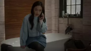 H&M Hole-knit Sweater worn by Lily Goldenblatt (Cathy Ang) as seen in And Just Like That… (S02E06)