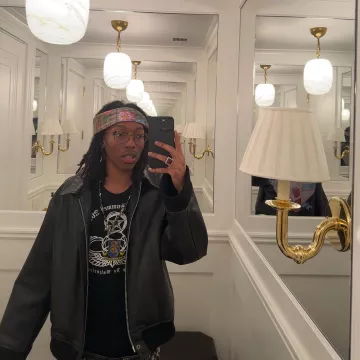 Yohji Yamamoto Black Go Yohji Go Leather Jacket worn by Lil Tecca on his Instagram account @liltecca