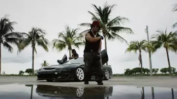 Marni Red Corduroy Bucket Hat porté par Denzel Curry dans Blood on my Nikes UNRELEASED (Fortitude Music Hall Brisbane)