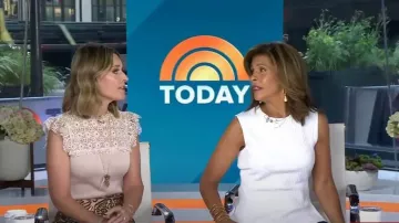 Halogen Sleeveless Peplum Sweater worn by Hoda Kotb as seen in Today on July 21, 2023