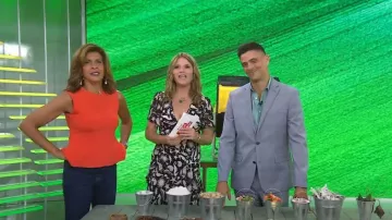 Halogen Sleeveless Peplum Sweater worn by Hoda Kotb as seen in Today with Hoda & Jenna on July 21, 2023