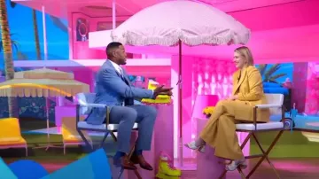 Gucci Slide Sandalia con Horsebit usada por Greta Gerwig como se ve en Good Morning America el 20 de julio de 2023