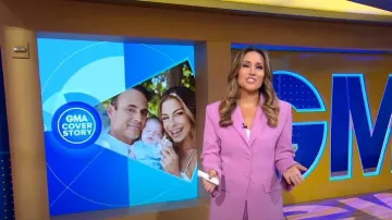 Naked Wardrobe Pur-Suit Me Oversize Blazer worn by Rhiannon Ally as seen in Good Morning America on July 20, 2023