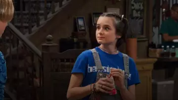 Zara Kids Stone Wash Denim Overalls worn by Winnie Webber (Shiloh Verrico) as seen in BUNK'D (S06E27)