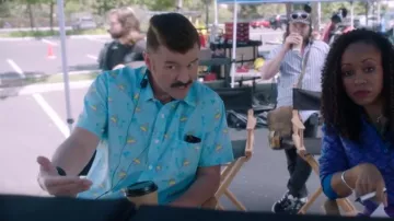 Tipsy Elves Tacosaurus Hawai­ian Shirt worn by Captain Eddie Penisi (Steve Lemme) as seen in Tacoma FD (S04E01)