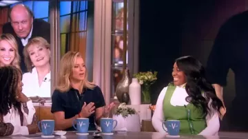 Ganni Marled Wool-Felt Mini Dress worn by Sherri Shepherd as seen in The View on  July 24, 2023