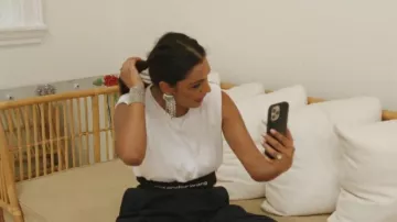 Isabel Marant Crystal embelleció los pendientes de flecos usados por Jessel Taank como se ve en The Real Housewives of New York City (S14E02)