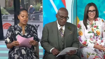 Ba & Sh Anissa Cotton Printed Midi Dress worn by Sheinelle Jones as seen in Today on  July 25, 2023