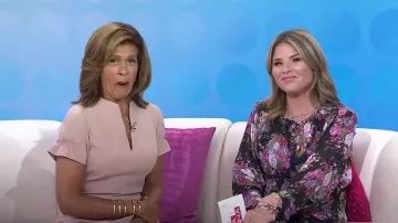 Black Halo Patel Short Sleeve Jumpsuit worn by Hoda Kotb as seen in Today with Hoda & Jenna on July 25, 2023