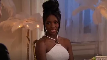 Hervé Léger Quincaillerie Halter Midi Robe portée par Charity Lawson vue dans The Bachelorette (S20E05)