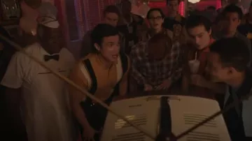 Ben Sherman Vertical Stripe Polo worn by Reggie Mantle (Charles Melton) as seen in Riverdale (S07E15)