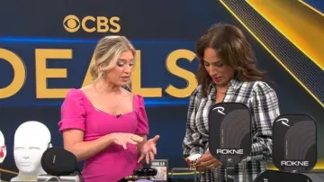 French Connection Berina Cutout Vestido usado por Ashley Bellman como se ve en CBS Saturday Morning el 23 de julio de 2023