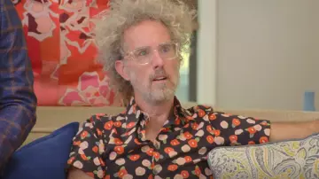 Raf Simons Flo­ral Print Shirt worn by Brooks Atwood as seen in Hack My Home (S01E08)