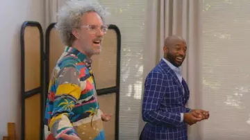 LODGG by H&M Shirt Small Mens Colorful Vintage Look Design worn by Brooks Atwood as seen in Hack My Home (S01E08)