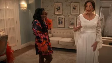 Karen Millen Feather Marble Dress worn by Harper Bettencourt (Laci Mosley) as seen in iCarly (S03E10)