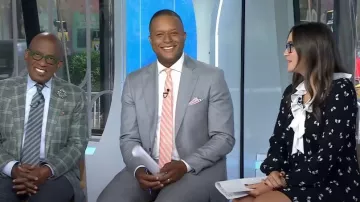 Maje Bow Print Pleated Dress worn by Savannah Sellers as seen in Today on July 26, 2023