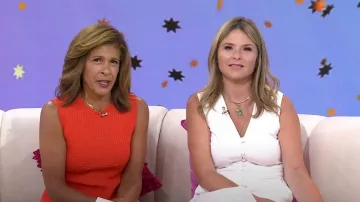 Halogen Sleeveless Peplum Sweater worn by Hoda Kotb as seen in Today with Hoda & Jenna on July 27, 2023