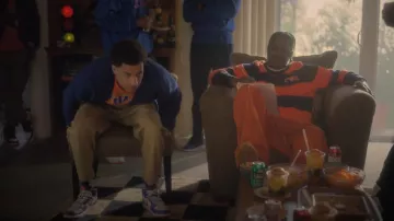 Jordan Air Jordan 1 Mid Knicks Sneakers worn by Andre Johnson, Jr. (Marcus Scribner) as seen in grown-ish (S06E05)