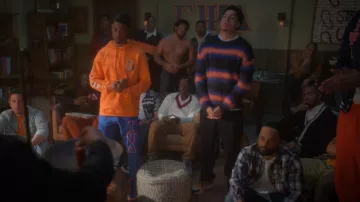 Kenzo Mohair Stripe Sweater worn by Andre Johnson, Jr. (Marcus Scribner) as seen in grown-ish (S06E05)