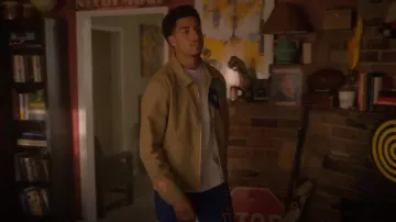 Valas Los Angeles Flow­ers Me­chan­ic Jack­et worn by Andre Johnson, Jr. (Marcus Scribner) as seen in grown-ish (S06E05)