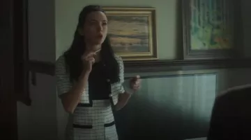 Maje Ritalo Two-Piece Look Tweed Dress worn by Bess Marvin (Maddison Jaizani) as seen in Nancy Drew (S04E09)
