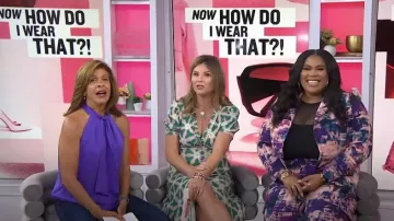 Alice + Olivia Leia Tie Neck Halter Top worn by Hoda Kotb as seen in Today with Hoda & Jenna on July 28, 2023