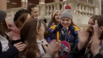 The North Face 71 Sierra Short Down Puffer Jacket in Plaid worn by Rock Goldenblatt (Alexa Swinton) as seen in And Just Like That… (S02E07)