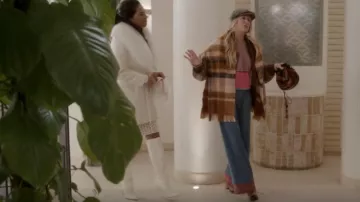 Alexander Mcqueen Falda lápiz de mezcla de viscosa en relieve en carne usada por Seema Patel (Sarita Choudhury) como se ve en And Just Like That... (S02E07)