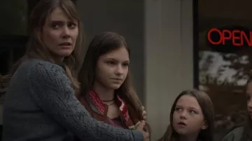 Veronica Beard Devi pointelle Knit Sweater worn by Marybeth Pickett (Julianna Guill) as seen in Joe Pickett (S02E10)