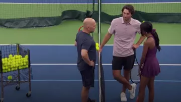 Alo Yoga Grand Chelem Jupe de tennis en prune foncée portée par Charity Lawson vue dans The Bachelorette (S20E06)