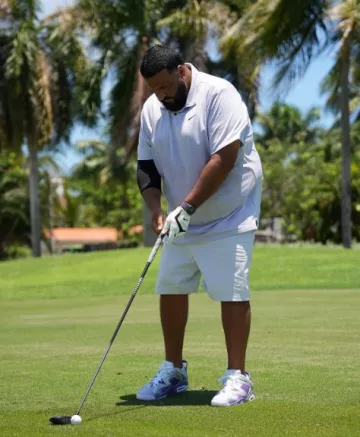 Nike Lavender Tour Jacquard Polo worn by DJ Khaled on his Instagram account @djkhaled