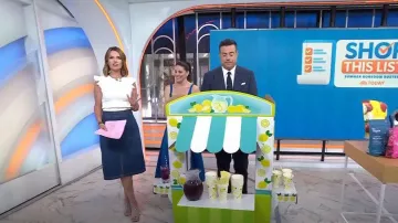 Stella McCartney Sandalia deslizante de malla de cristal usada por Savannah Guthrie como se ve en Today el 31 de julio de 2023